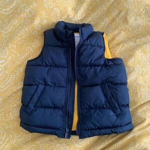 Toddler Blue & Yellow Puffer Vest | Old Navy